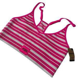 NWT Victorias Secret PINK Seamless Reversible Low Impact Sports Bra Size M